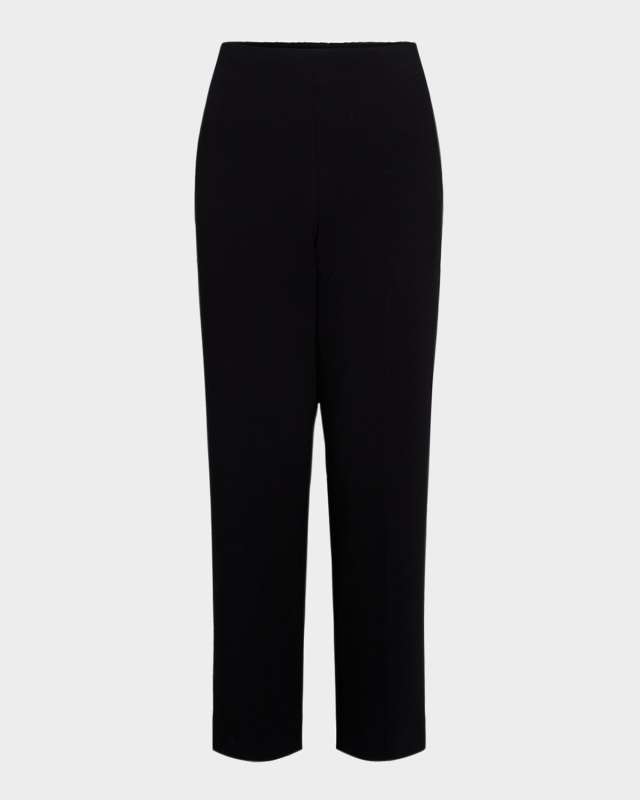 Mid-Rise Velvet Stripe Pull-On Pants